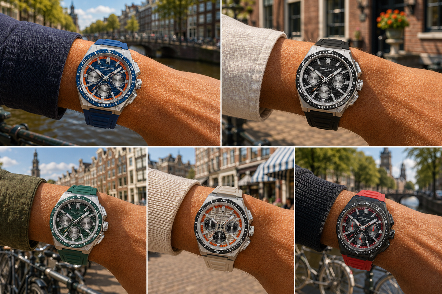 SSM.100A - Heren horloge - Blauw chronograaf