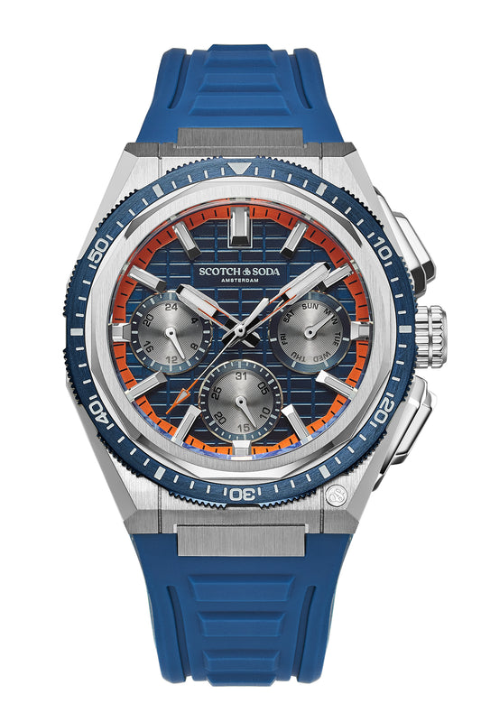 SSM.100A - Heren horloge - Blauw chronograaf