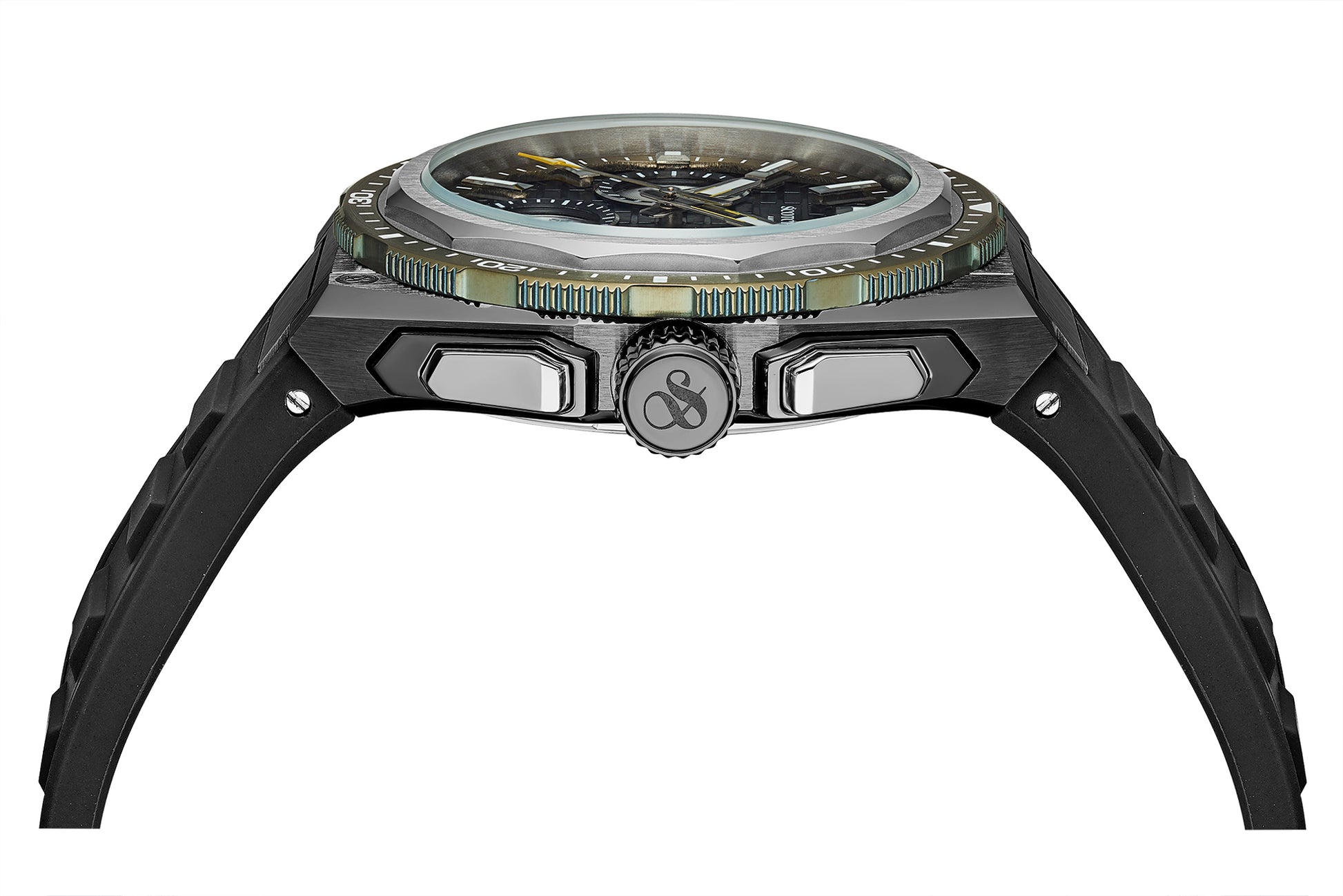Zij aanzicht heren horloge Scotch & Soda