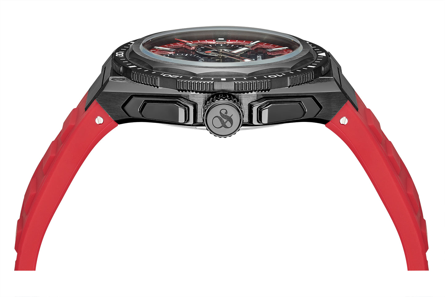 Zij aanzicht heren horloge Scotch & Soda