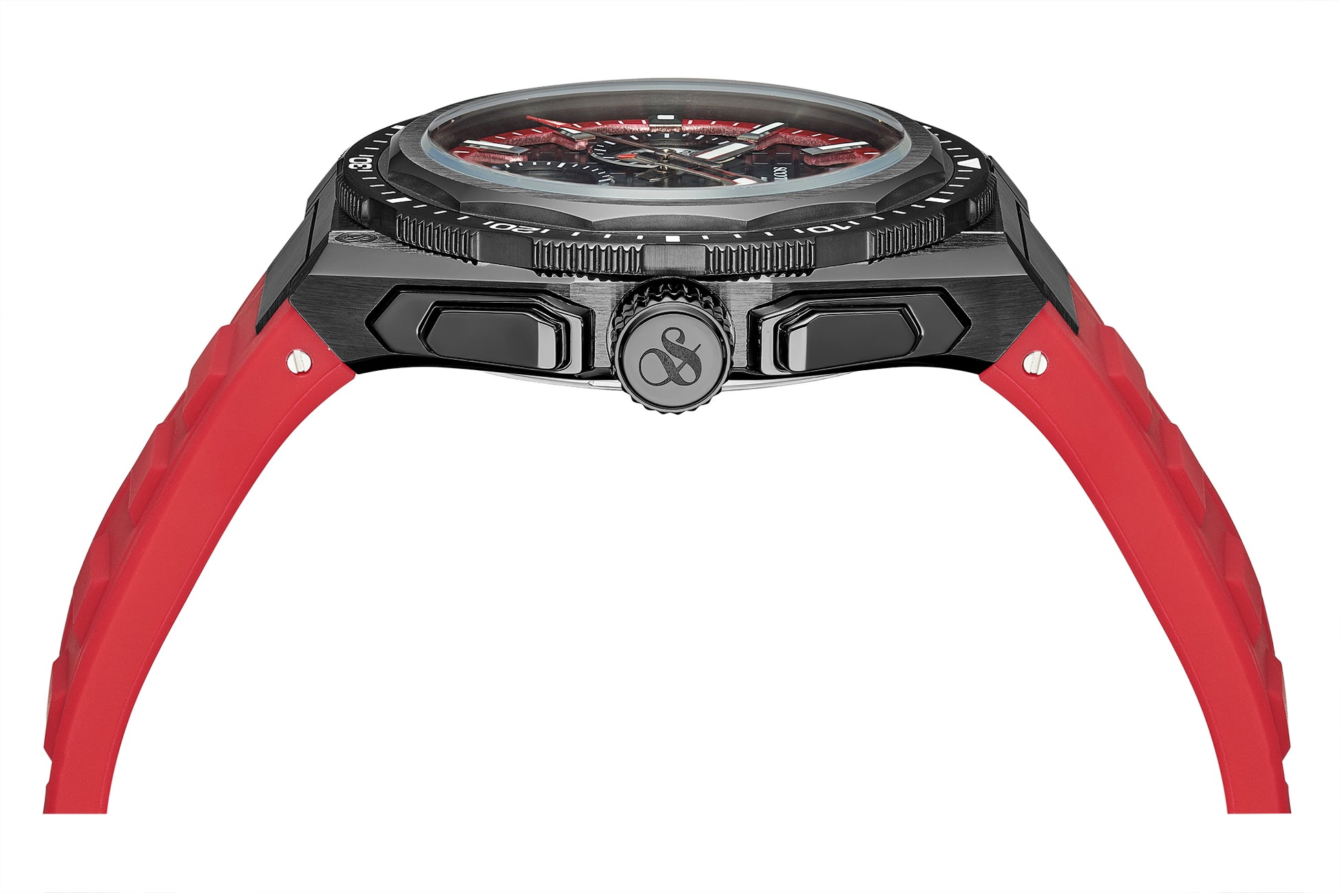 Zij aanzicht heren horloge Scotch & Soda