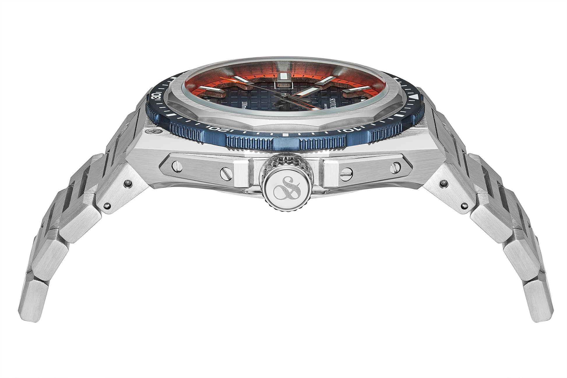 Zij aanzicht heren horloge Scotch & Soda