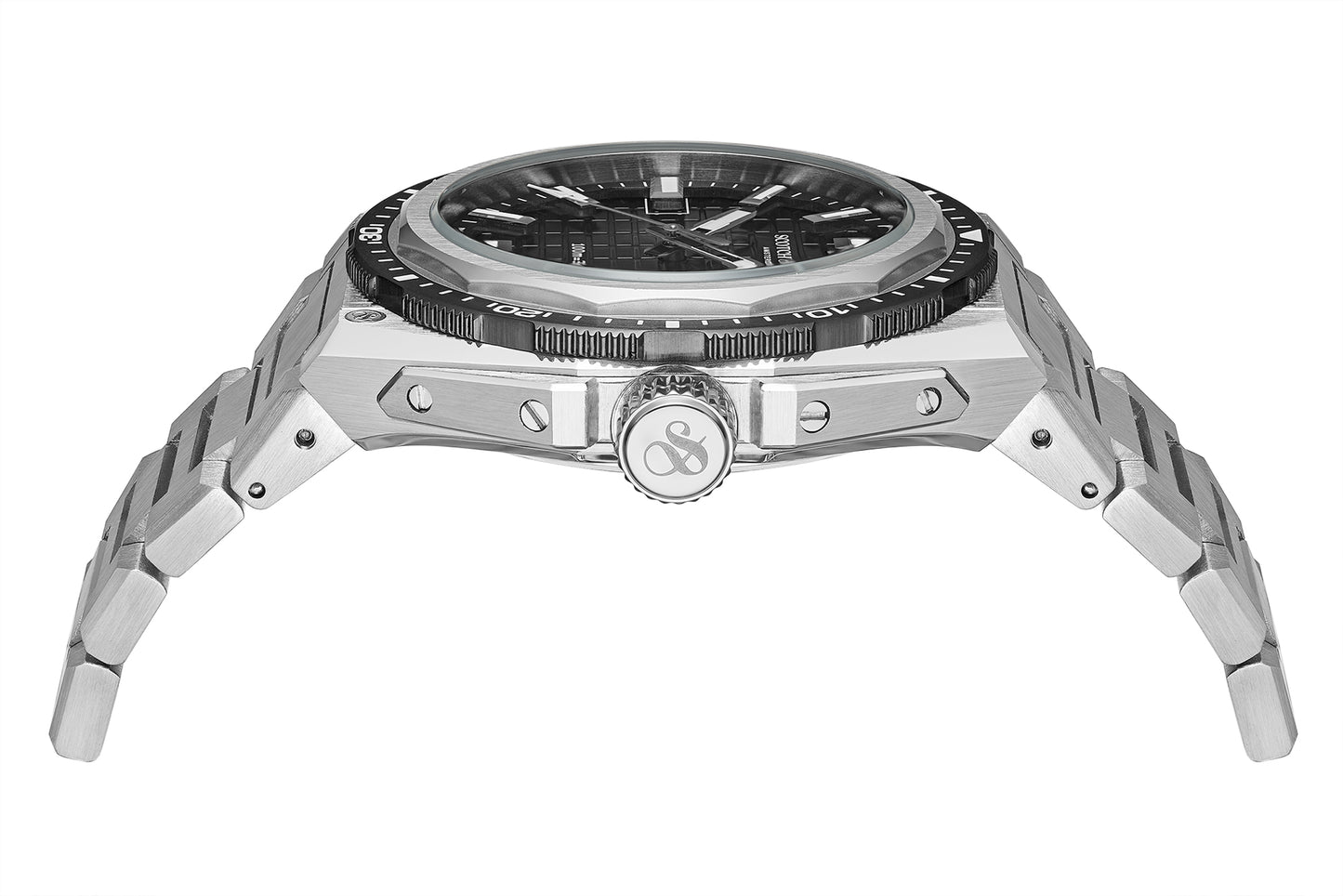 Zij aanzicht heren horloge Scotch & Soda