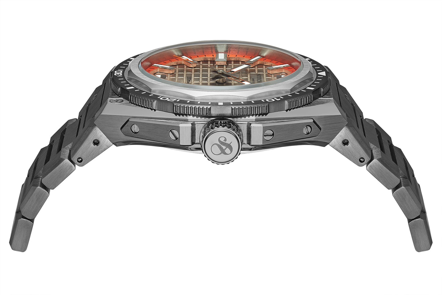 Zij aanzicht heren horloge Scotch & Soda