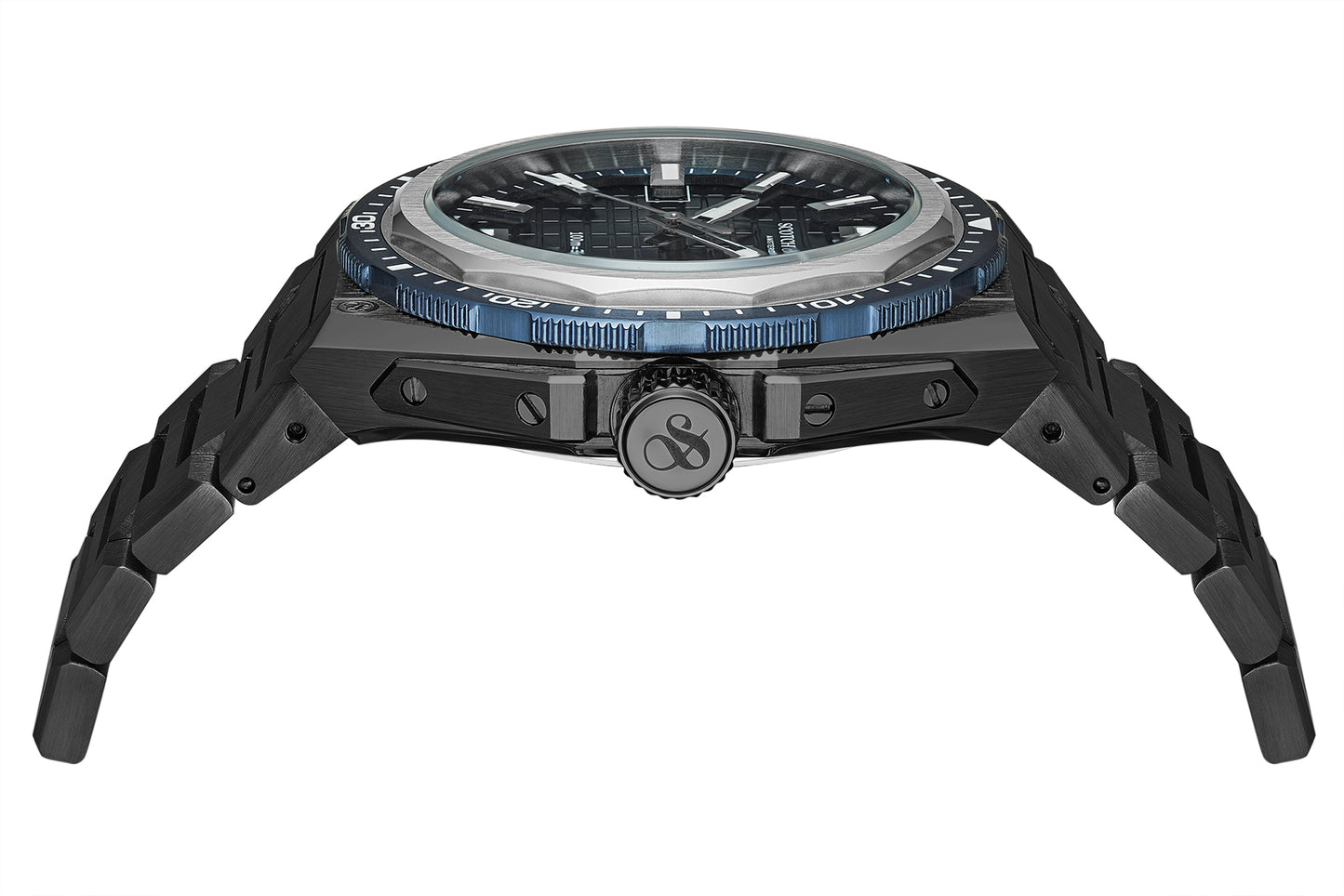 Zij aanzicht heren horloge Scotch & Soda