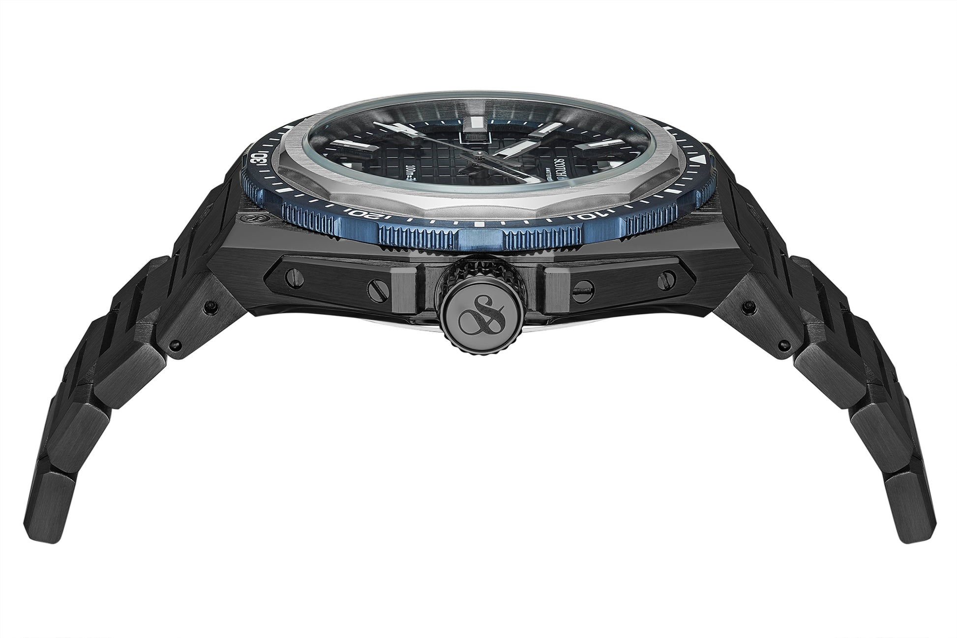 Zij aanzicht heren horloge Scotch & Soda