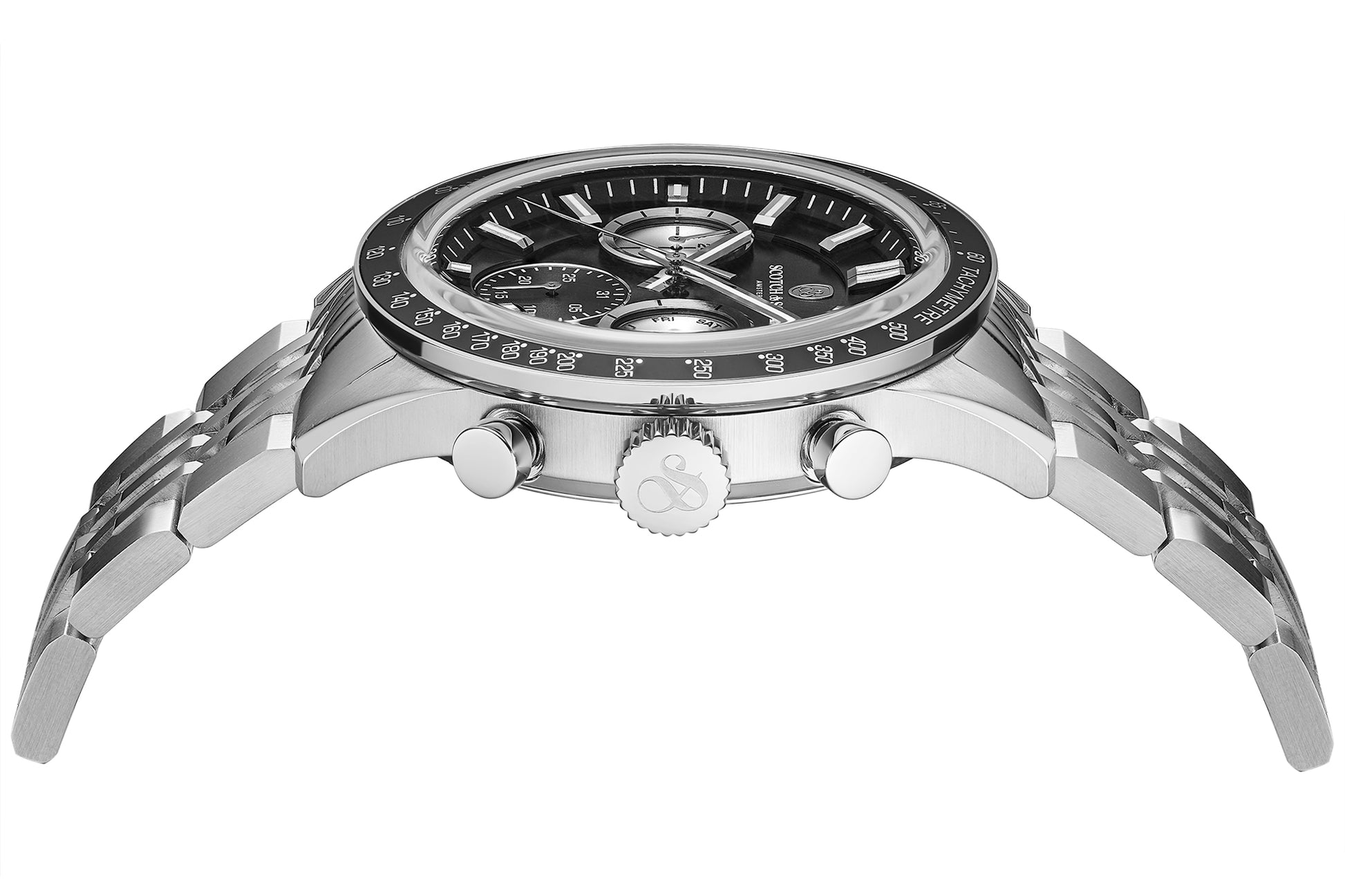 Zij aanzicht heren horloge Scotch & Soda