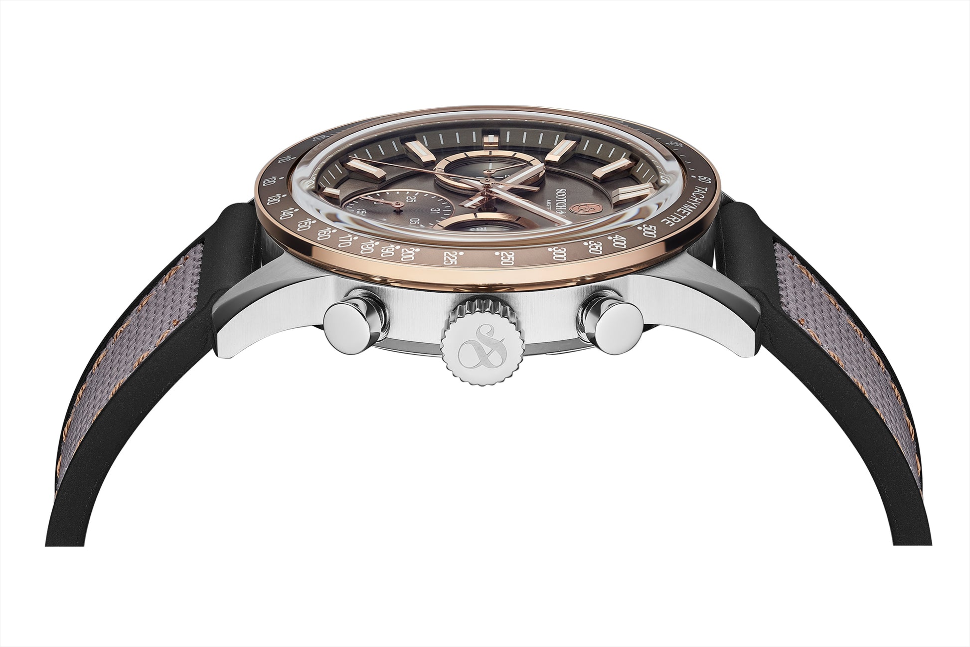Zij aanzicht heren horloge Scotch & Soda