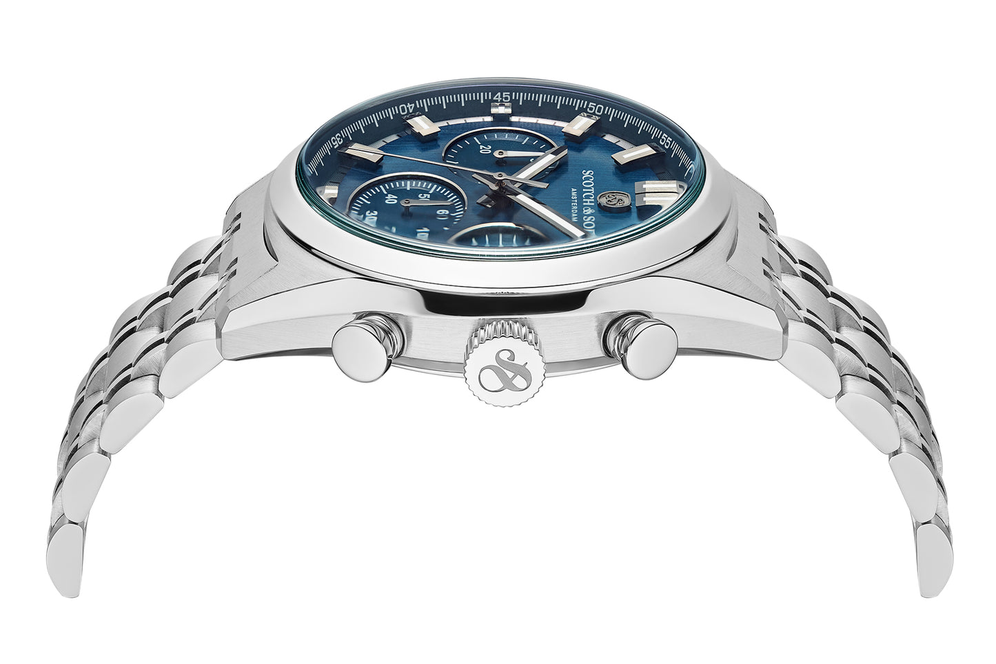 Zij aanzicht heren horloge Scotch & Soda