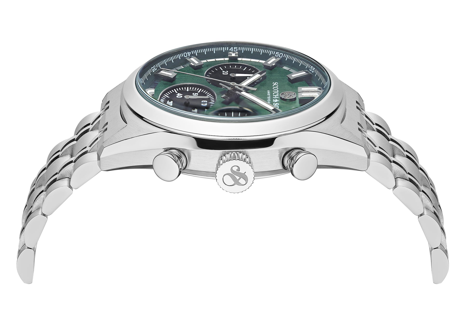 Zij aanzicht heren horloge Scotch & Soda