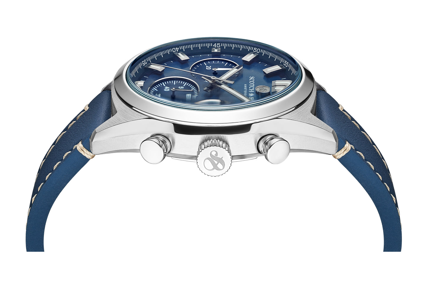 Zij aanzicht heren horloge Scotch & Soda