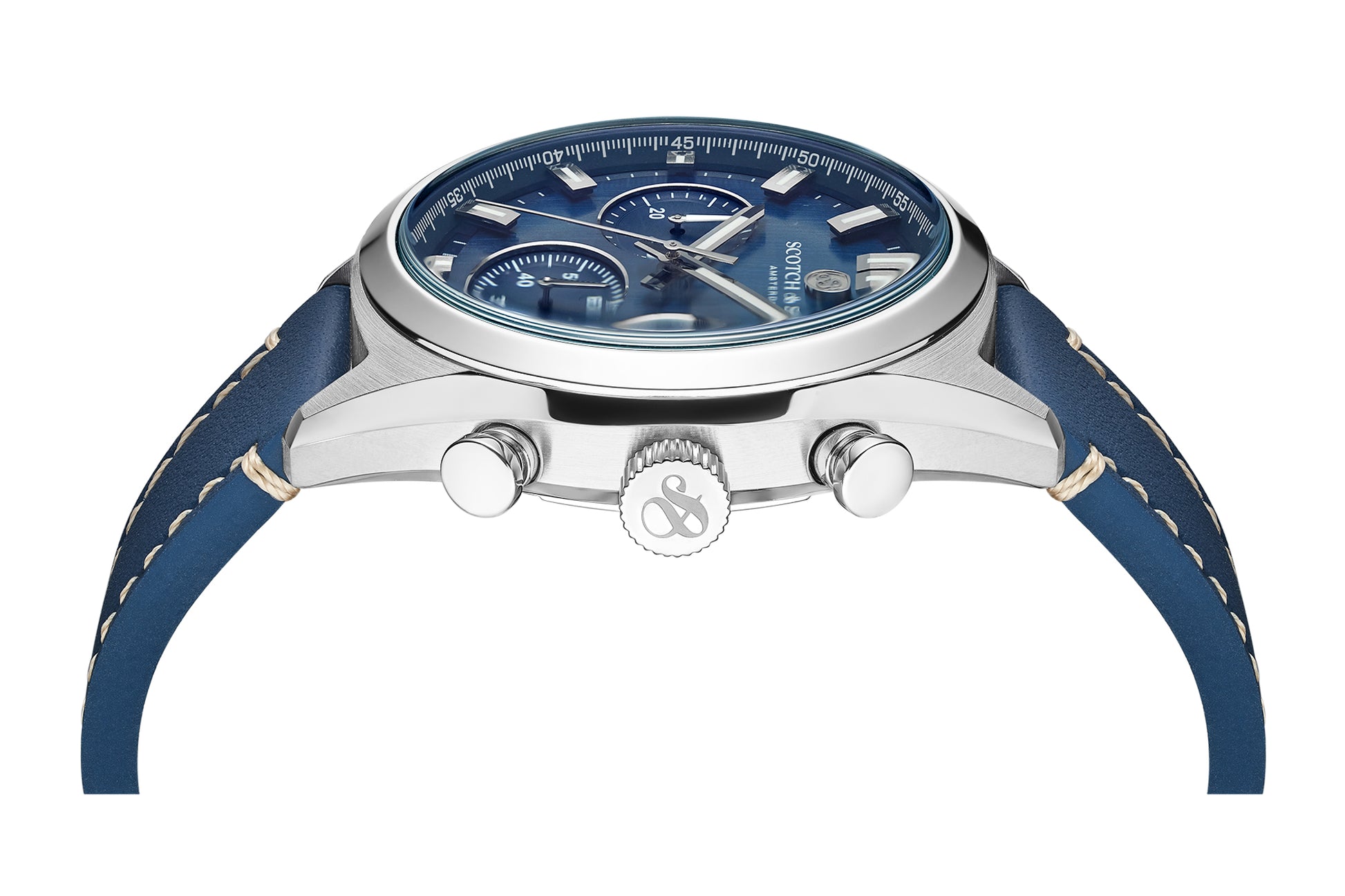 Zij aanzicht heren horloge Scotch & Soda