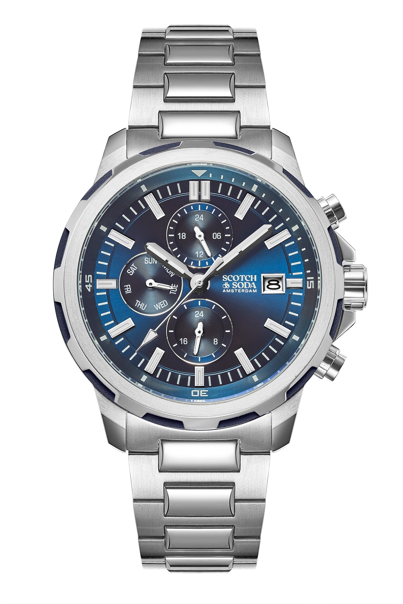 Voor aanzicht heren horloge Scotch & Soda