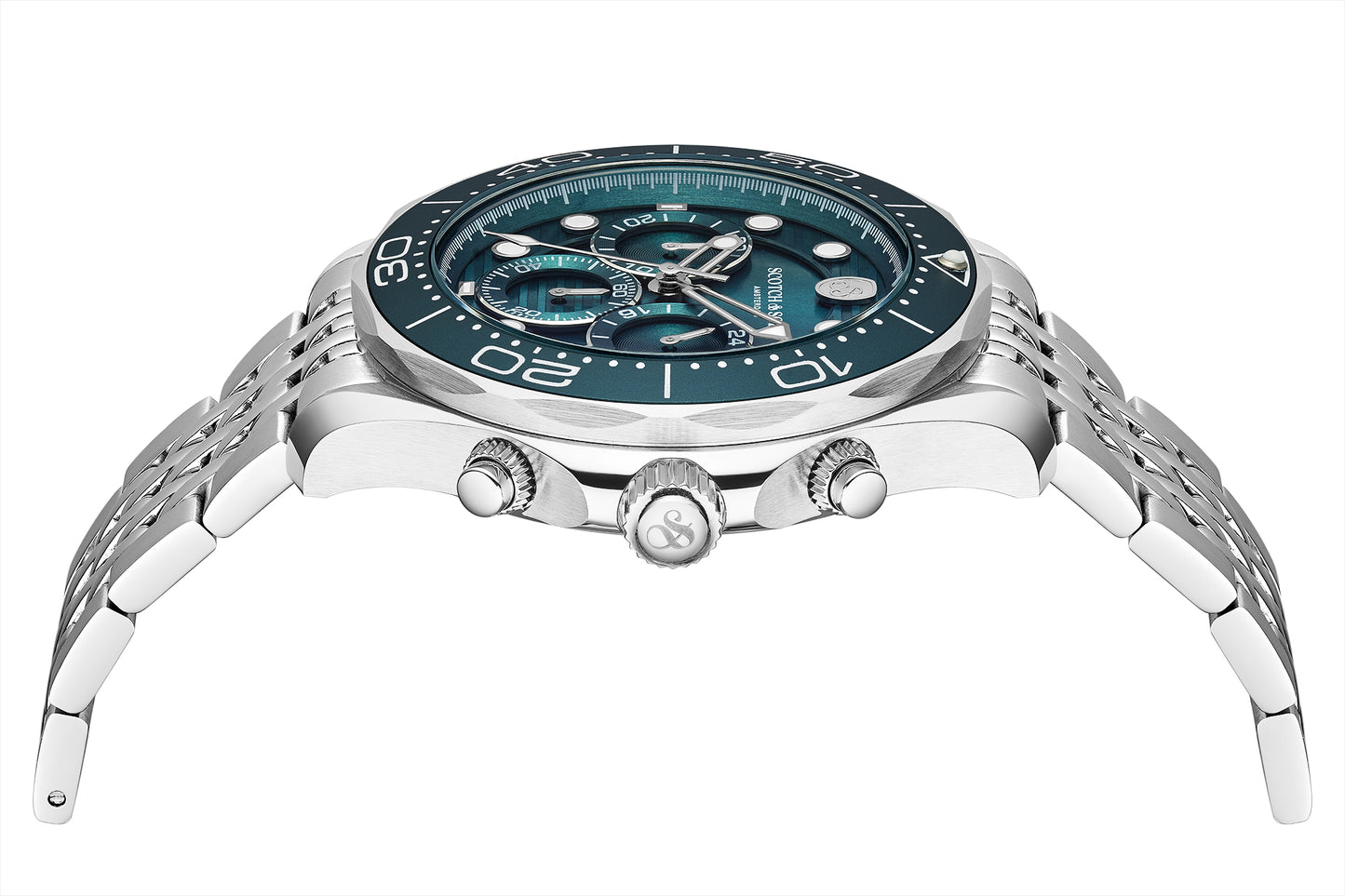 Zij aanzicht heren horloge Scotch & Soda