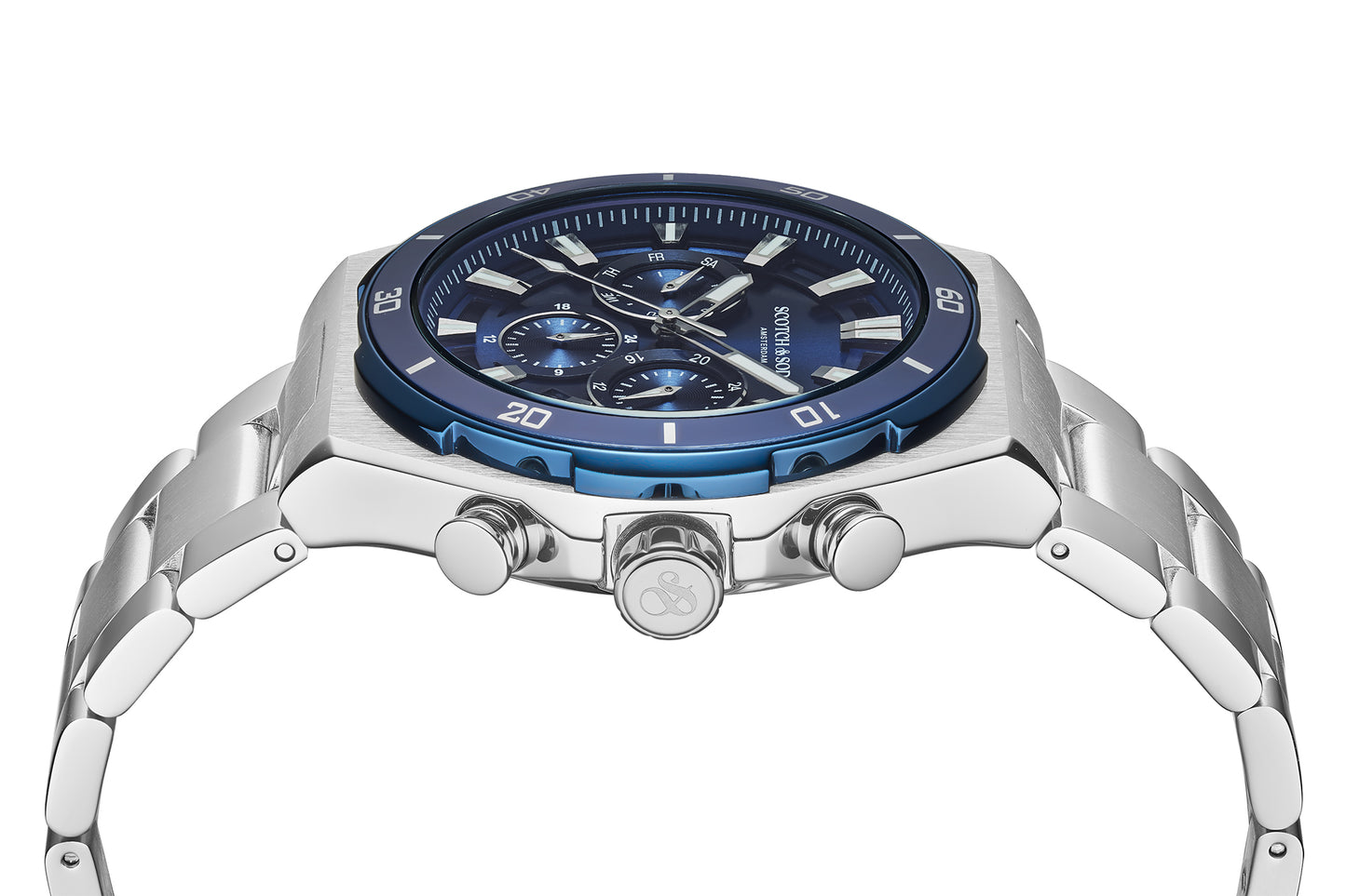 Zij aanzicht heren horloge Scotch & Soda
