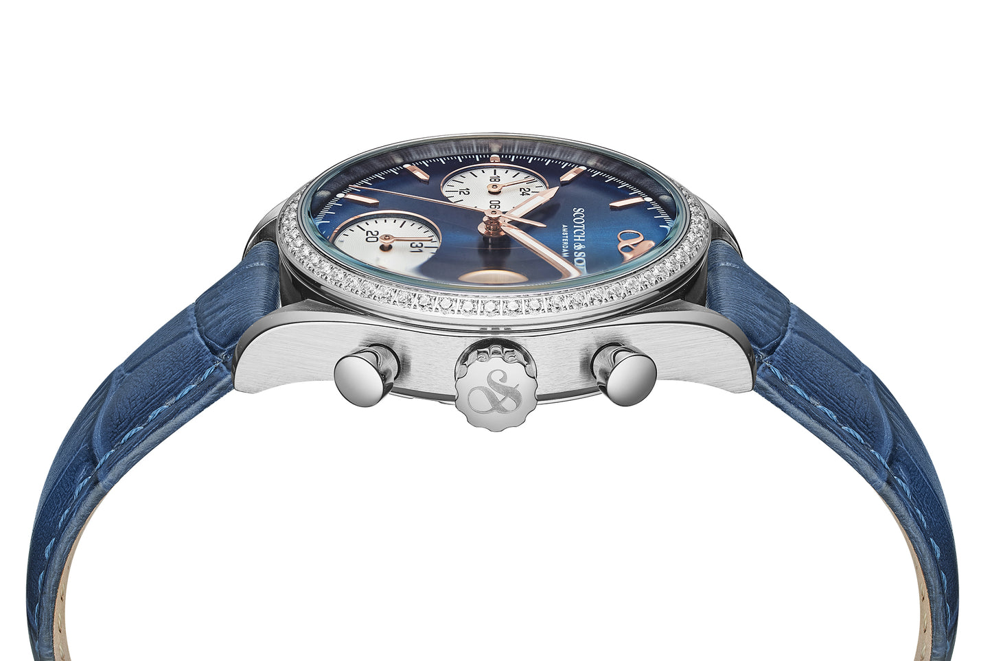 Zij aanzicht dames horloge Scotch & Soda