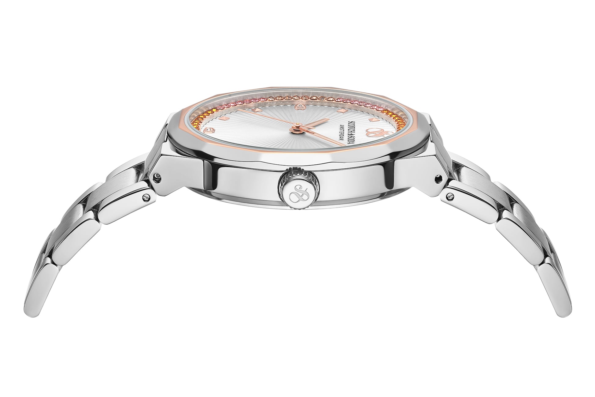 Zij aanzicht dames horloge Scotch & Soda
